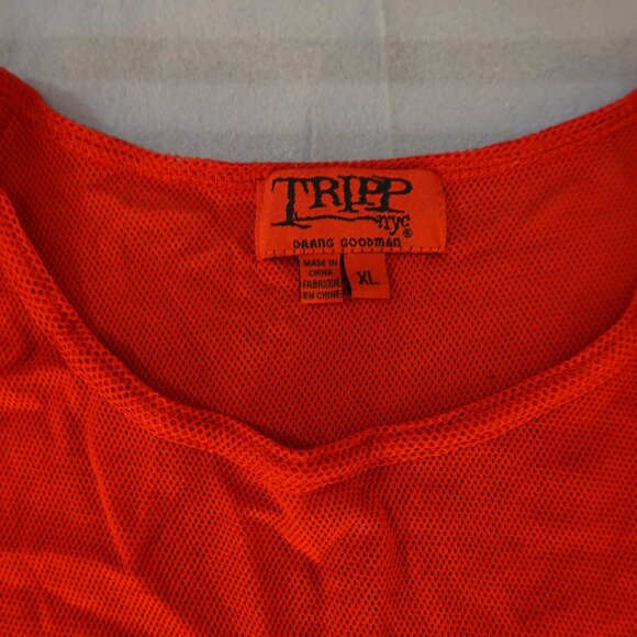 Unisex TRIPP NYC Red Fishnet Shirt XL - Picture 2 of 4